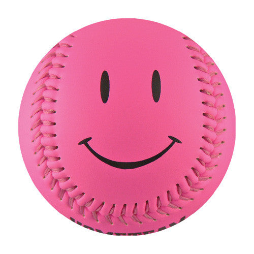 Pink Happy Face T-Ball (Rubber Core) - B-PSML
