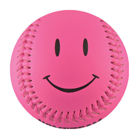 Pink Happy Face T-Ball (Rubber Core) - B-PSML