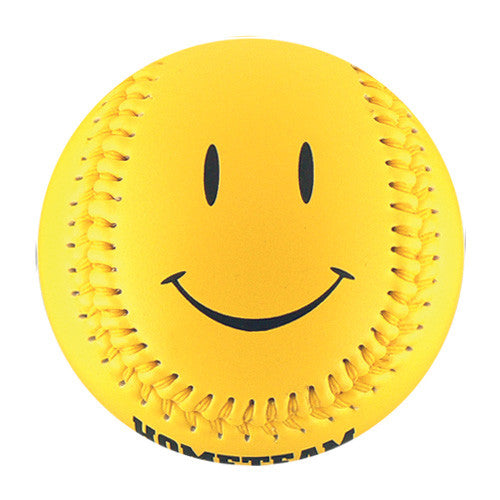 Yellow Happy Face T-Ball (Rubber Core) - B-YLSM