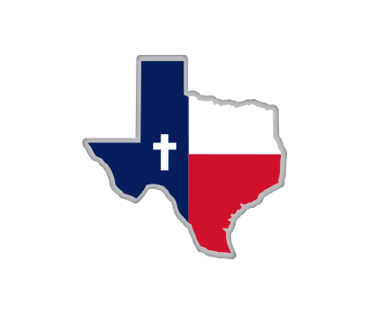 Texas Flag Map w/ Cross - D-TFCR