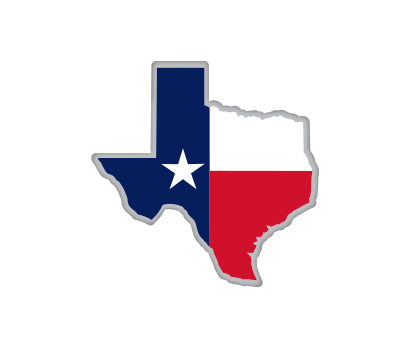 Texas Flag Map w/ Star - D-TXMS
